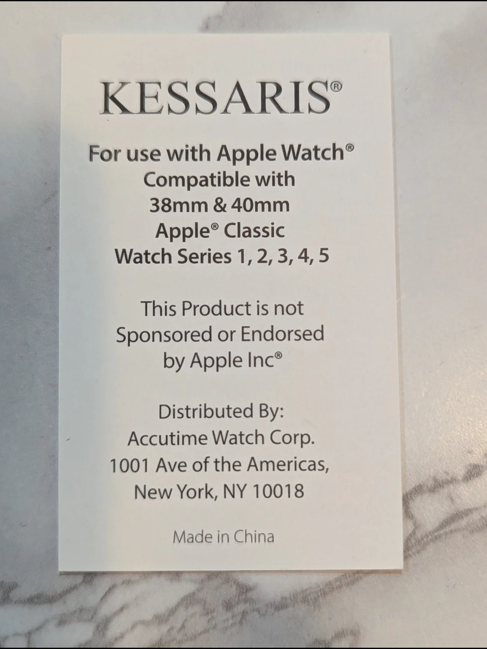 KESSARIS Black Silicone Replacement Watch Band
